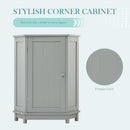 Grey Bathroom Cabinet Triangle Corner Storage With Adjustable Shelf by HouseOfZazla