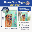 Border Terrier House Flag 28x40 Porch Sleeve Pole Decorative Outside Yard Banner Artwork Wall Hanging, Polyester