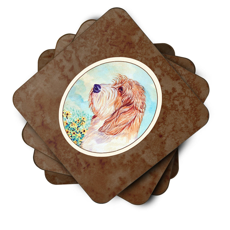 Petit Basset Griffon Vendeen PBGV Foam Coaster Set of 4 7229FC