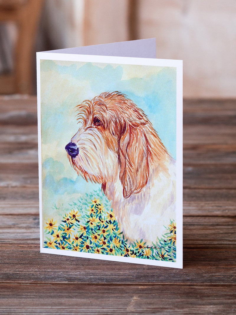 Petit Basset Griffon Vendeen PBGV Greeting Cards and Envelopes Pack of 8