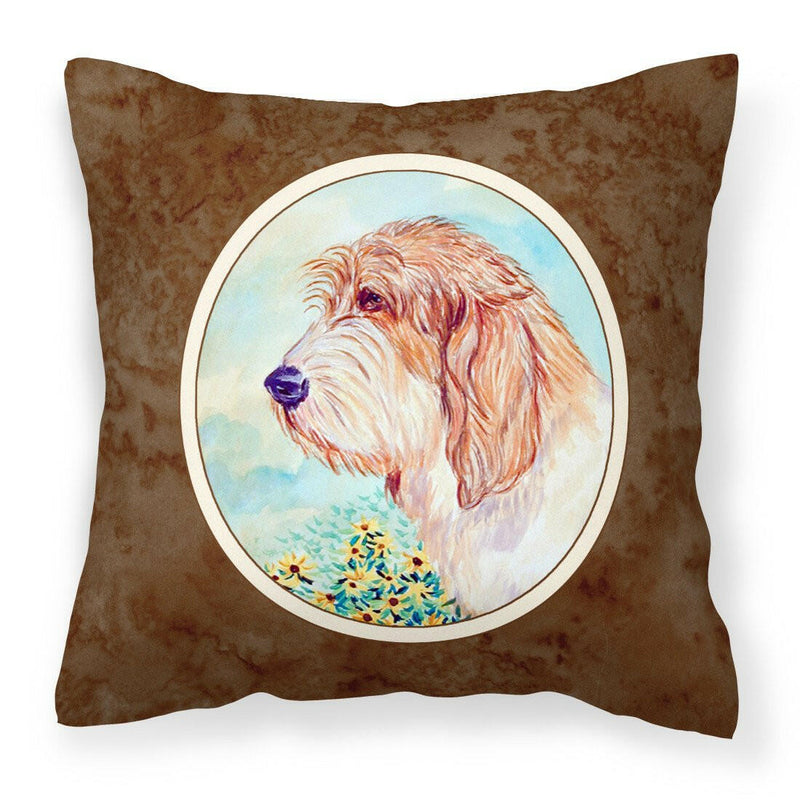 Petit Basset Griffon Vendeen PBGV Fabric Decorative Pillow 7229PW1414