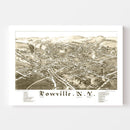 Vintage Map of Lowville, New York 1885
