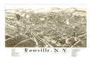 Vintage Map of Lowville, New York 1885