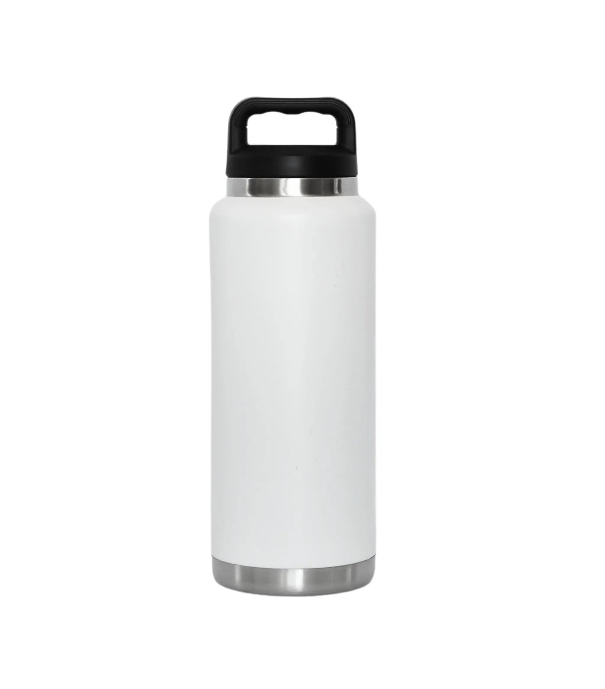 36 Oz Stainless Steel Twist-Off Cap Water Bottle - White