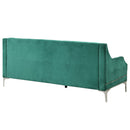 78" Modern Sofa Dutch Plush Upholstered Sofa with Metal Legs, Button Tufted Back Green