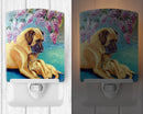 Great Dane and puppy Ceramic Night Light Compact, UL-Certified, Ideal for Bedroom, Bathroom, Nursery, Hallway, Kitchen, 6x4x3, Multicolor