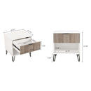 Dumbo - Fluted Nightstand With 1 Drawer - Gray / White by HouseOfZazla