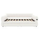 Upholstered Platform Bed With USB Charging And 2 Storage Drawers