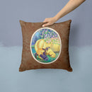 Great Dane and puppy Decorative Throw Pillow 14x14 Indoor Outdoor Accent Cushion, Fabric Cover with Insert for Sofa, Bed, Porch & Living Room