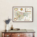 Vintage Map of Holland 1665