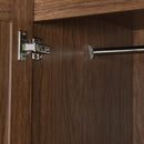 4 Door Wardrobe Armoire Closet with 2 Drawers, Brown