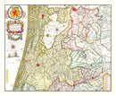 Vintage Map of Amsterdam Area 1665