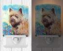 Cairn Terrier Ceramic Night Light Compact, UL-Certified, Ideal for Bedroom, Bathroom, Nursery, Hallway, Kitchen, 6x4x3, Multicolor