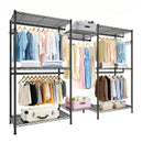 Heavy Duty Garment Rack With 8 Adjustable Wire Shelves And 5 Clothes Rails by HouseOfZazla