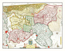 Vintage Map of Northern Holland 1665