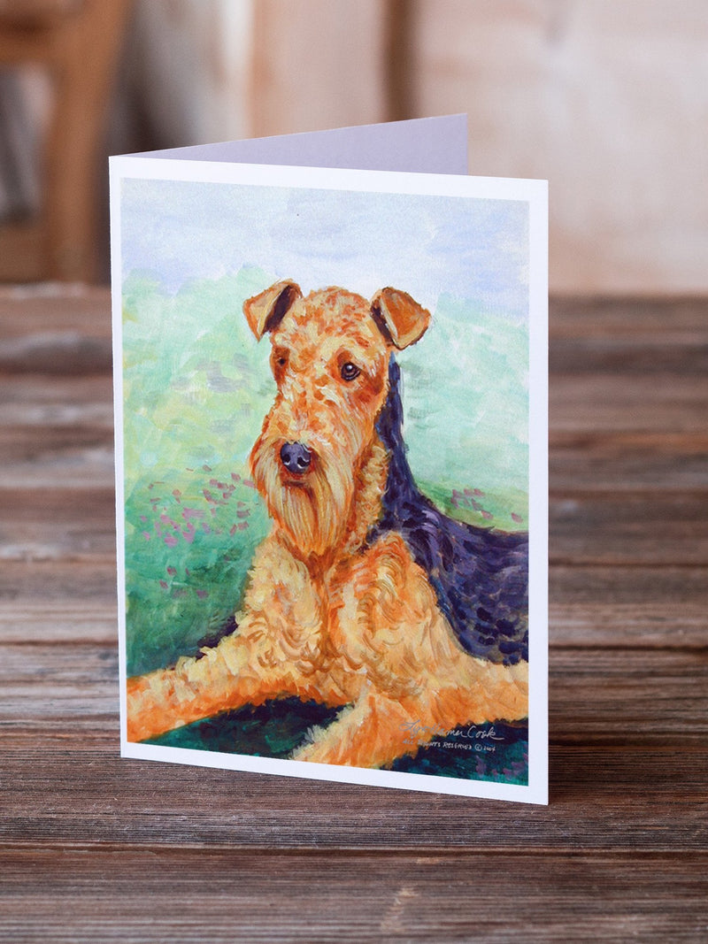 Airedale Terrier Greeting Cards and Envelopes Pack of 8