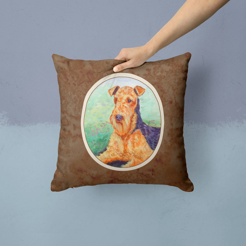 Airedale Terrier Throw Pillow - 14x14 Decorative Pillow – Art for Your Home & Patio 7239PW1414