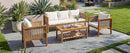 4 Pieces Patio Sofa Set - Outdoor Seating Group for 5
