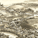 Vintage Map of Luzerne & Hadley, New York 1888