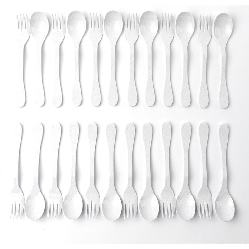 KNORK Eco 24 Pack Bamboo Flatware Set