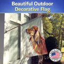 Long Haired Red Dachshund House Flag 28x40 Porch Sleeve Pole Decorative Outside Yard Banner Artwork Wall Hanging, Polyester