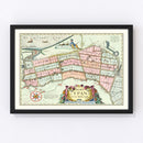 Vintage Map of Zijpe, Holland 1665