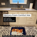 Papillon Memory Foam Kitchen Mat Machine Washable Anti-Fatigue Cushion Comfort Bath or Kitchen Rug