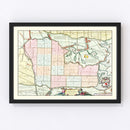 Vintage Map of Schermer, Holland 1665