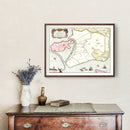 Vintage Map of Koegras, Holland 1665
