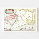 Vintage Map of Koegras, Holland 1665
