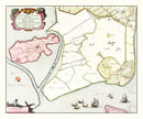 Vintage Map of Koegras, Holland 1665