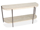 Jennings - Demilune Sofa Table - Edgecomb Gray And Weathered Antique Nickel