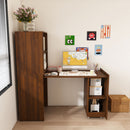 Stretchable Office Desk With Storage Shelves And Mobile Wheels by Unique Piece Furniture