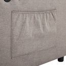 55.9" Convertible Sofa Bed Loveseat Sofa with Three USB Ports, Two Side Pockets, Two Cup Holders and 360Swivel Phone Holder for Living Room, Light Grey