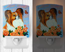 Papillon Ceramic Night Light Compact, UL-Certified, Ideal for Bedroom, Bathroom, Nursery, Hallway, Kitchen, 6x4x3, Multicolor