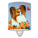 Papillon Ceramic Night Light Compact, UL-Certified, Ideal for Bedroom, Bathroom, Nursery, Hallway, Kitchen, 6x4x3, Multicolor