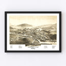 Vintage Map of Luzerne & Hadley, New York 1888