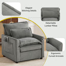 Modern Single Seat Accent Chair With Side Storage Pockets by HouseOfZazla