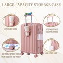 20" / 24" / 28" 3 Pieces / Set Spinner Wheel Luggage, Carry On Suitcase, With Cup Holder & USB Port & Phone Holder by HouseOfZazla