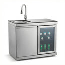 Sink and Fridge Combo for Outdoor Kitchen, 70L Refrigerator and Sink with Pull-Down Faucet by HouseOfZazla