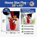Jack Russell Terrier House Flag 28x40 Porch Sleeve Pole Decorative Outside Yard Banner Artwork Wall Hanging, Polyester