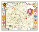 Vintage Map of Brabant, Holland 1665