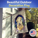 Wheaten Terrier Soft Coated House Flag 28x40 Porch Sleeve Pole Decorative Outside Yard Banner Artwork Wall Hanging, Polyester