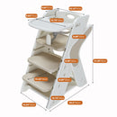 Multifunctional Growing Up Dining Chair With Adjustable Height And 5 Point Seat Belts