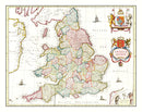 Vintage Map of the United Kingdom 1665