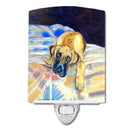 Fawn Great Dane Ceramic Night Light Compact, UL-Certified, Ideal for Bedroom, Bathroom, Nursery, Hallway, Kitchen, 6x4x3, Multicolor