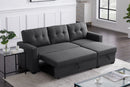 Upholstered Pull Out Sectional Sofa With Chaise by HouseOfZazla