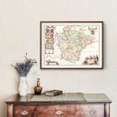 Vintage Map of Devon 1665