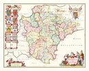 Vintage Map of Devon 1665