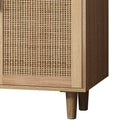 Elegant And Functional 4 Door Rattan Decorative Storage Cabinet by HouseOfZazla
